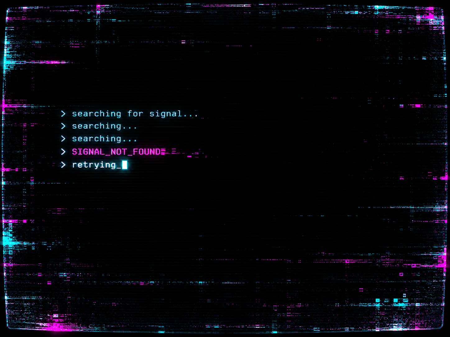 Terminal searching for signal